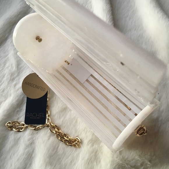 NWT Rachel Roy Lucite Basket Acrylic Crossbody Purse Bag - Picture 7 of 8